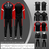 Vente en gros de sweatshirt à manches régulières personnalisé 1/4 Quarter Zip pour hommes équipe de football veste de football d'hiver haut surdimensionné vêtements de football