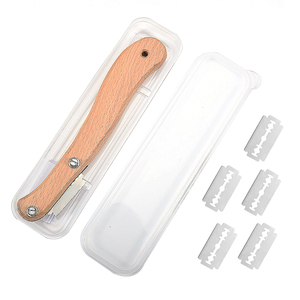 Stainless steel wooden handle long bread scoring knife lame bread lame dough scoring tools kit set with cover and storage box
