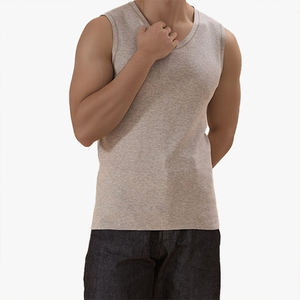 Seamless <b>Thermal</b> Vest For <b>Men</b> Sleeveless 100% Cotton Gilet Double-Sided Fleece Lined Base Layer For Autumn And Winter - Product Image 5