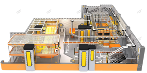 Parc d'aventure intérieur pour enfants avec parcours en haute altitude, design personnalisé direct usine, <span class=keywords><strong>Mario</strong></span> Zip Line, mur d'escalade et toboggan - Product Image 4