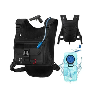 Gilet d'hydratation pour marathon avec sangle <span class=keywords><strong>de</strong></span> poitrine réglable, léger et respirant, sac à eau pour le cyclisme, la randonnée en <span class=keywords><strong>extérieur</strong></span>, en polyester - Product Image 1