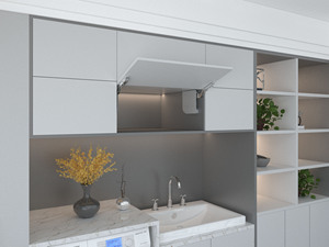 Support de levage pour armoire, réglage 3D, installation facile, ouverture à 110 degrés, fermeture silencieuse, arrêt libre, testé 50 000 fois, bois - Product Image 3