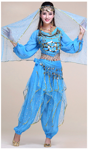 Costume de danse orientale pour femmes WL-J021, robe de mariée, vêtements de danse orientale, mantille, tenue de performance, Fabarc, indien, sexy, 1 pièce - Product Image 5