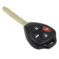 Coque de clé de voiture de vente directe d'usine étui de porte-clés à distance de voiture de remplacement avec lame adaptée pour bouton Toyota 2/3/4