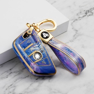 Housse de clé en TPU à grain de surface, style classique avec <span class=keywords><strong>porte</strong></span>-clés, étui pour clé pour les séries X1 X2 X3 X5 X6 1 2 5 6 7 M5 M6, <span class=keywords><strong>porte</strong></span>-clés - Product Image 6