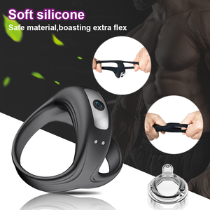Anillo vibrador para pene de fábrica de <span class=keywords><strong>AliExpress</strong></span> para hombre, Juguetes sexuales para retrasar la eyaculación para hombres, anillos para parejas, juguetes para Adultos 18 - Product Image 6