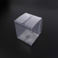 Boîte pliante transparente en plastique PET carrée de 2,7 pouces pour dessert, macaron, biscuit, chocolat, emballage cadeau