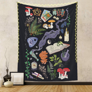Venta caliente barato decoración del hogar impresión personalizada algodón microfibra poliéster <span class=keywords><strong>tapiz</strong></span> colgante de <span class=keywords><strong>pared</strong></span> - Product Image 2