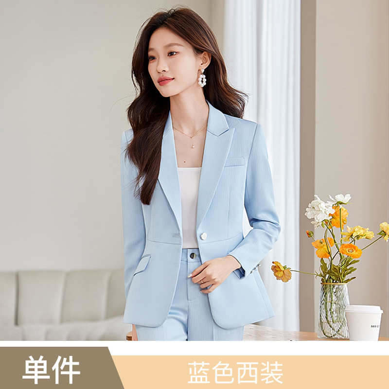 blue suit