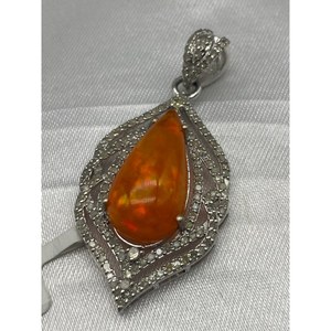 Nouveau pendentif en opale de couleur de luxe, très vendu, en argent sterling 925, cadeau pour fête, mariage, fiançailles, cérémonies religieuses, événements - Product Image 1