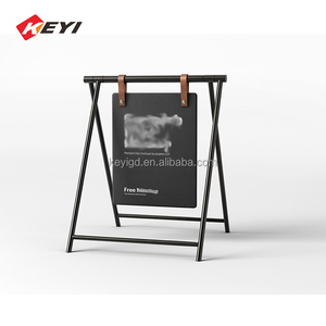 Tablero de letrero de pavimento para exteriores, uso a granel, precio de fábrica directamente, revestimiento de polvo negro, publicidad, marco de letrero de acera para anuncios - Product Image 1