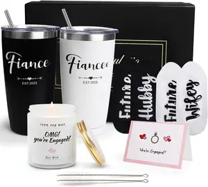 2023 Creative Gift Box Engagement Gifts for Couples Tumbler Gift Set Newly Presents for Women Personalized Mug Set