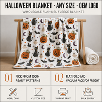 Couverture en polaire flanelle 320 GSM, motif personnalisé citrouille, fantôme, chauve-souris, douce, pour canapé et lit, idéale pour l'automne et les fêtes