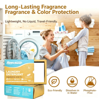 Feuilles de lessive écologiques à marque privée, parfum linge frais, 60 lavages, nettoyage en profondeur et élimination des odeurs
