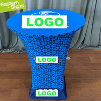 Table de promotion portable de style moderne, comptoir de présentation pliable avec tissu de tension et matériau en aluminium
