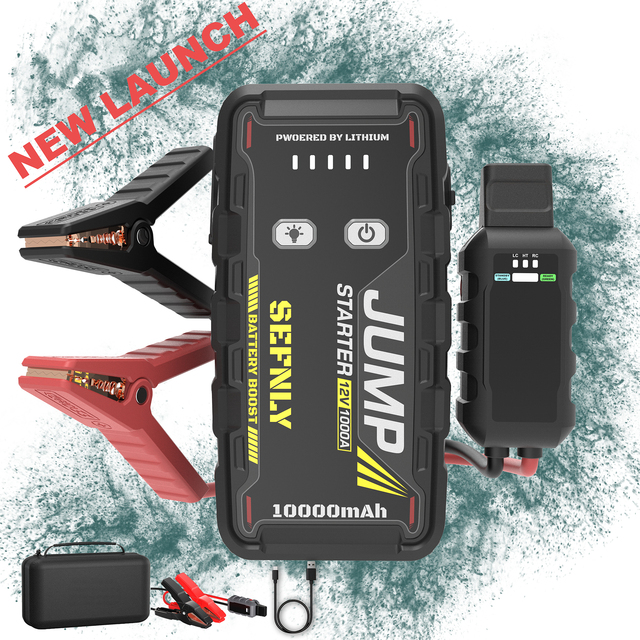 Senfly T55/T57 8000mAh-20000mAh 1000A Peak Current High-rate Polymer Lithium Battery Jump Starter Power Bank LED Motorcycle