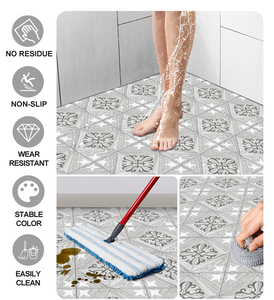 Jorunns Kunststoffe Bodenaufkleber Vinyle Kunststoffboden Haushalt Innendekoration PVC Bodenbelag <span class=keywords><strong>Grau</strong></span> Selbstklebende - Product Image 5