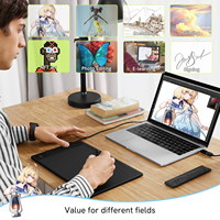 Tableta Gráfica VEIKK A30 de 10x6 Pulgadas para Diseño 3D, 4 Teclas Táctiles, 1 Panel Táctil, Compatible con Mac, Windows y Android, 290pps