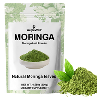 Aeglewell OEM Poudre de feuilles de Moringa naturelle la plus vendue, Extrait de feuilles de Moringa 100% pur, Poudre de feuilles de Moringa