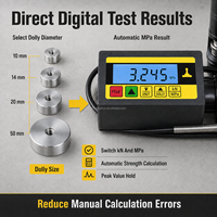 Medidor de Adhesión Hidráulico Portátil Recargable Digital de 10KN para Control de Calidad de Pintura, Concreto y Azulejos