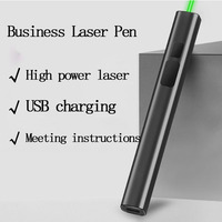 Puntero Láser Potente, Luz Láser Verde de Largo Alcance, Recargable por USB Tipo-C, Puntero Láser Rojo