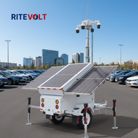 RITEVOLT RST-3P-S Güneş Enerjili Güvenlik Kamerası Treyler-Mobil Taşınabilir IP67 Su Geçirmez DC24V 3x435W Güneş Panelleri 4TB NVR