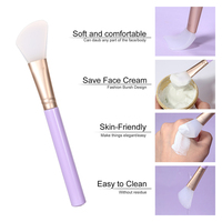 Pinceau éventail professionnel en silicone naturel écologique pour le maquillage et les soins de la peau