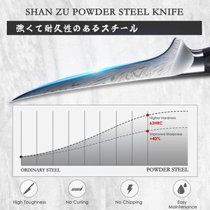 <span class=keywords><strong>SHAN</strong></span> <span class=keywords><strong>ZU</strong></span> <span class=keywords><strong>couteau</strong></span> à filet 7 pouces <span class=keywords><strong>couteau</strong></span> à désosser en acier en poudre <span class=keywords><strong>couteau</strong></span> à désosser <span class=keywords><strong>japonais</strong></span> à haute teneur en carbone pour couper la viande poisson - Product Image 4