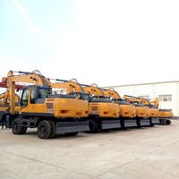 Nouvelle pelle sur pneus chinoise de 21 tonnes, 0,86 m³, modèle XE210WB, avec hauteur de fouille de 9000 mm, pièces de moteur diesel pour pelle.