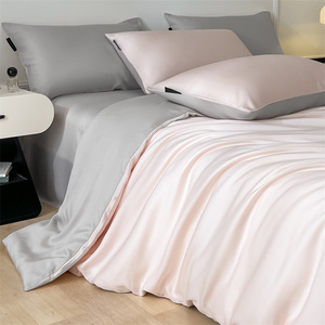 2025 nuova luce di lusso stampato biancheria da letto <span class=keywords><strong>in</strong></span> <span class=keywords><strong>seta</strong></span> lavata Set Cool Feeling <span class=keywords><strong>copripiumino</strong></span> 4 pezzi tra cui trapunta lenzuola all'ingrosso - Product Image 5
