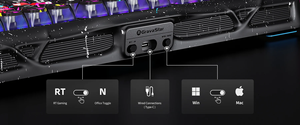 คีย์บอร์ดเกมมิ่ง GravaStar Mercury V75 Pro HE Hall Effect สวิตช์แม่เหล็ก 8K Polling Rapid Trigger ปรับระดับการตอบสนองได้ <span class=keywords><strong>RGB</strong></span> - Product Image 5