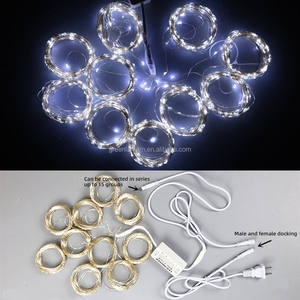 Vente en gros de lumières de rideau de Noël en fil de cuivre Led filets maille <span class=keywords><strong>ciel</strong></span> <span class=keywords><strong>étoilé</strong></span> lumières branchées <span class=keywords><strong>guirlande</strong></span> de fée lampes pour plafond de mariage - Product Image 1