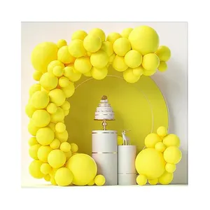 HELEN fabrika doğrudan satış düğün yıldönümü bebek duş balonlar sarı lateks balon Pastel mavi balon çelenk kemer kiti