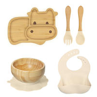 Assiettes à dîner personnalisées en forme de renard, mouton, lapin, éléphant, singe, Lion, Koala, assiette en bambou pour enfants, ensemble d'assiettes de sevrage pour bébé