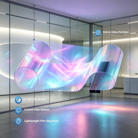 Écran d'affichage LED flexible transparent P8-8, film LED pour publicité sur mur en verre intérieur/extérieur