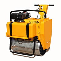 Rouleau vibratoire à tambour unique ENUO-R21 de 500 kg avec moteur 6HP, compacteur de route en acier pour sol et asphalte