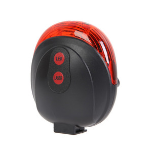 Taşınabilir bisiklet güvenlik uyarı işığı su geçirmez bisiklet arka kuyruk lambası 5 LED ve 2 lazerler 3 modları ile akülü - Product Image 5