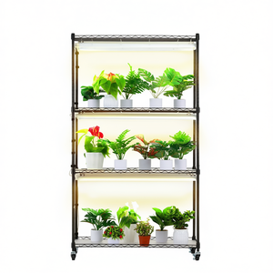 4 Tier Plant Stand 180W LED Full Spectrum Grow <b>Light</b> 3000K Indoor Lighting <b>Timer</b> Seed Starting ABS IP44 - Product Image 1