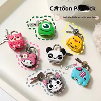 Mini cadenas créatif en acier inoxydable, motif dessin animé, super mignon et adorable, pour la maison, bagages, style coréen