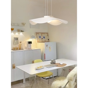 Nordic-Style French Trendy Straw Hat Pendant <b>Light</b> Butter Finish for <b>Dining</b> Living Guesthouse Bedroom Main Ceiling Lighting - Product Image 4