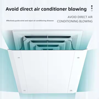 Plaque de guidage d'air pour climatiseur central de bureau à domicile, pare-vent pour climatiseur de plafond, 45x45cm, coton imperméable inclus, 1 pièce