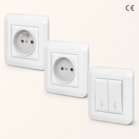Interruptor de Pared Estándar Europeo de 82 mm, Unipolar, 10A/16A, 250V, Material de PC, Certificado CE RoHS, Garantía de 2 Años, Control de Luz