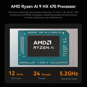 Mini <span class=keywords><strong>Computer</strong></span> SER10 MAX/HX470 2026 all'ingrosso, con OpenClaw preinstallato, AMD Radeon 890M, Edizione Limitata Lobster Red - Product Image 5