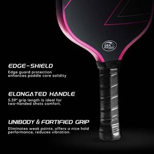 Paleta de Pickleball de Fibra de Carbono T700 de Alto Rendimiento, sin Bordes, Portátil, con Núcleo de Panal, Personalización OEM al por Mayor, GEN3/GEN4 - Product Image 6