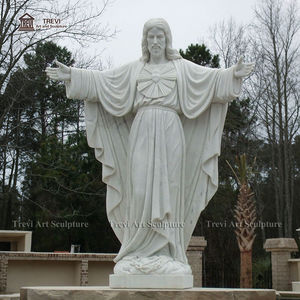 Estatua DE LA Divina Misericordia de Jesús con Rayos Radiantes de Luz Mármol Blanco Estilo Europeo para <span class=keywords><strong>Iglesia</strong></span> o Jardín - Product Image 6