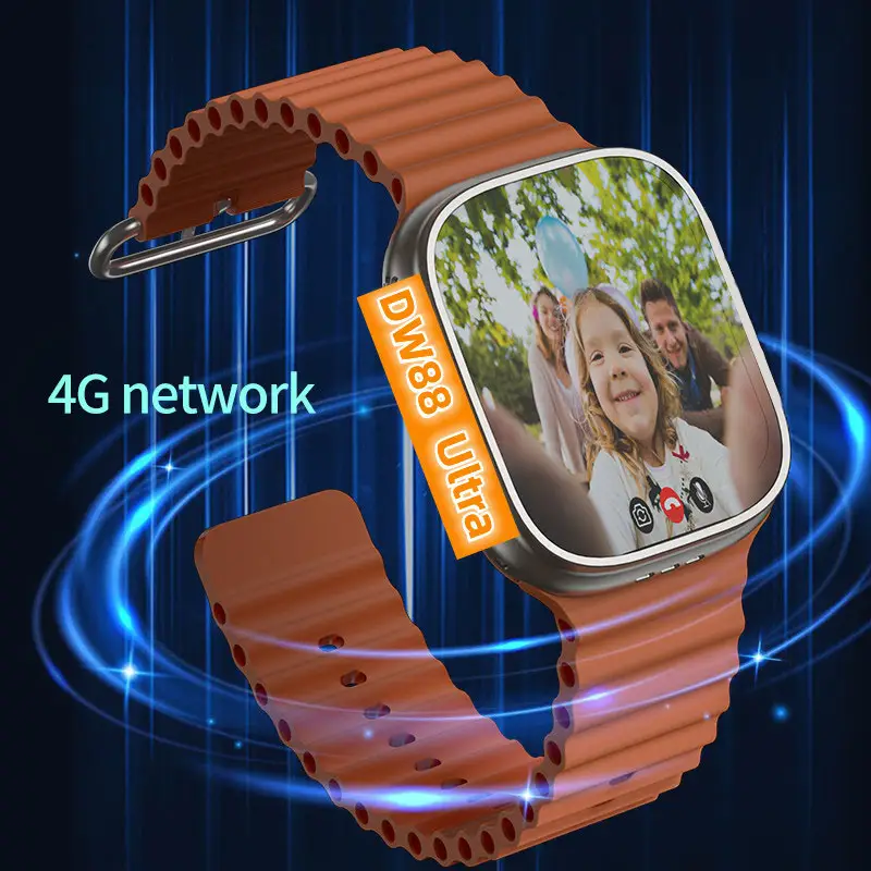 सिम कार्ड स्लॉट के साथ 2023 नई अल्ट्रा smartwatch DW88 स्मार्ट घड़ी 5g सेलुलर जीपीएस स्थिति कॉल मुफ्त एप्लिकेशन डाउनलोड करें ऐ सहायक 4G