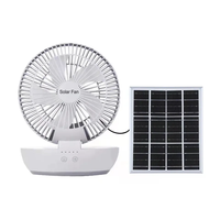 Mini ventilador de refrigeración portátil eléctrico recargable para coche/panel solar con luces LED para uso en la mesa del hogar