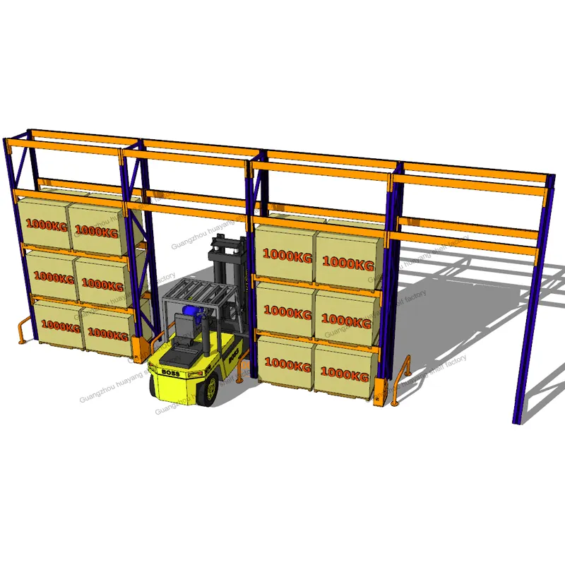 Prateleira de rack resistente de boa qualidade, vigas de tambor, capacidade de 2 toneladas, estantes de paletes para armazém