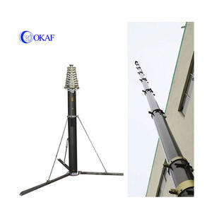 Antena telescópica neumática de aluminio, mástil de trípode, poste de comunicación, torre para antena de <span class=keywords><strong>Radio</strong></span>, 10m - Product Image 1