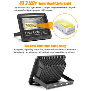 Projecteur solaire à détecteur de mouvement 400 watts, éclairage extérieur étanche à LED - Product Image 3